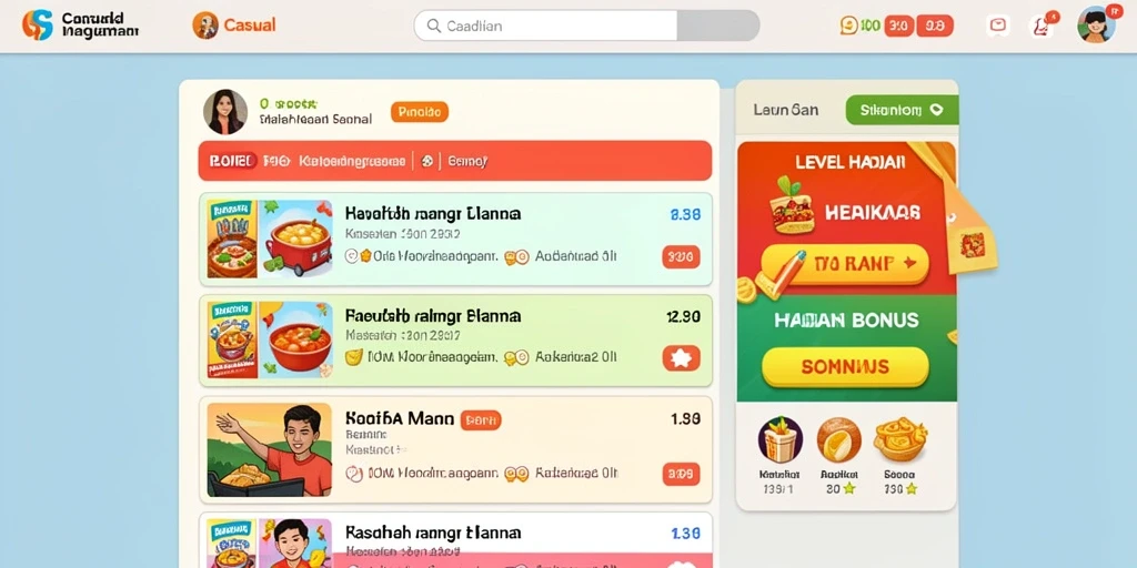 Tampilan antarmuka aplikasi yang ramah pengguna.
