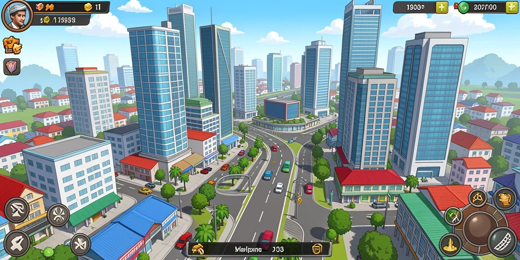 Tampilan grafis yang menarik dan penuh warna.