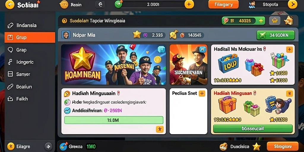 Tampilan level awal yang ramah untuk pemula.