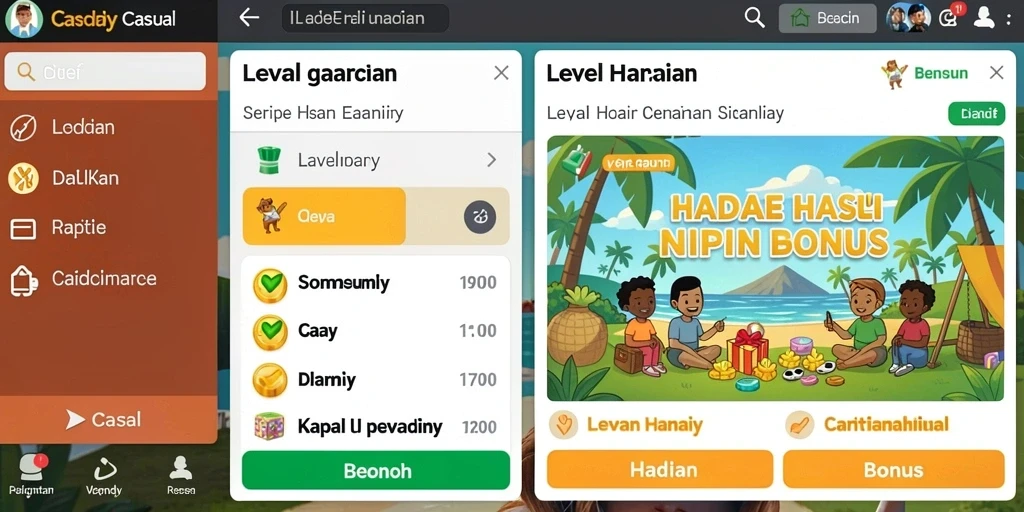 Gambar karakter panda yang ceria dalam aksi.